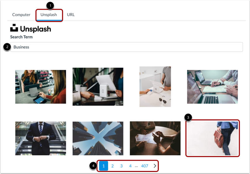 从 Unsplash 上传图像